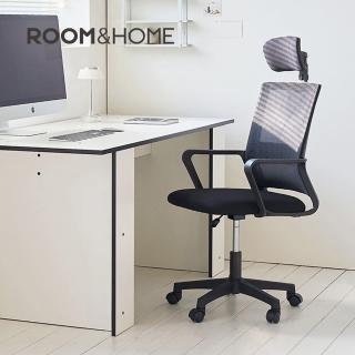 【韓國ROOM&HOME】中背透氣網升降式機能工學椅-附頭枕-DIY-多色可選(電腦椅/扶手辦公椅/人體工學椅)