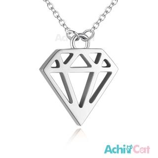 【AchiCat】項鍊．銀色．鑽石造型(新年禮物．幸福時刻)