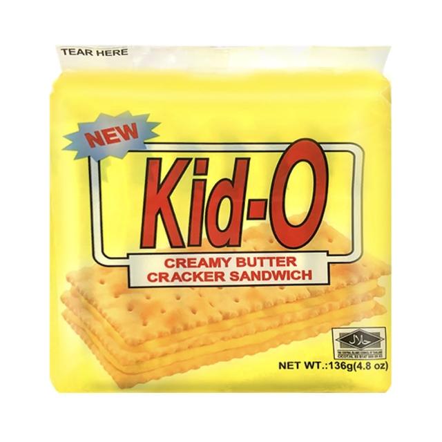 【KID-O】三明治餅乾136g-任選3入組(奶油/檸檬/巧克力)