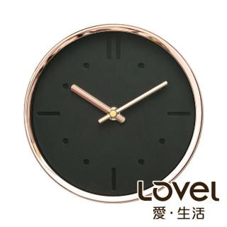 【WUZ 屋子】LOVEL 16cm 典雅玫瑰金框靜音時鐘-超時空黑(M736RY-BK)