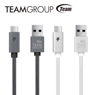 【TEAM十銓科技】USB 3.1 Gen1 TypeC充電/傳輸線 星河銀(TWC0AS01)