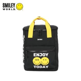 【Smiley World 微笑世界】防潑水流行手提後背兩用包(黃色笑臉50週年紀念款)