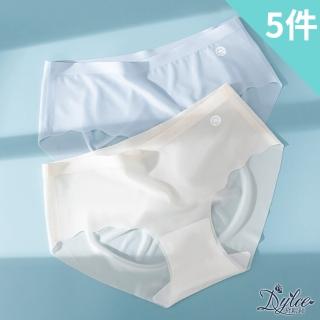 【Dylce 黛歐絲】5件組-★-薄透一片式中低腰無痕內褲/女內褲(顏色隨機)