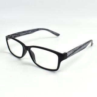 【men life】老花眼鏡 MIT霧黑膠框木紋腳架眼鏡(老花眼鏡)