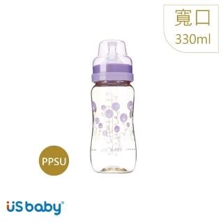 【US BABY 優生】真母感PPSU奶瓶(寬口330ml-紫)