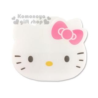 【小禮堂】Hello Kitty 造型隨身置物收納盒《白.大臉》內分4格