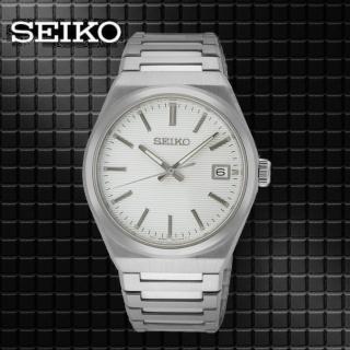 【SEIKO 精工】CS 紳士時尚簡約腕錶-白/SK027(SUR553P1/6N52-00H0S)