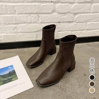 【K.W.】現貨獨賣簡約時尚襪靴(時尚 踝靴 高跟短靴 共3色)