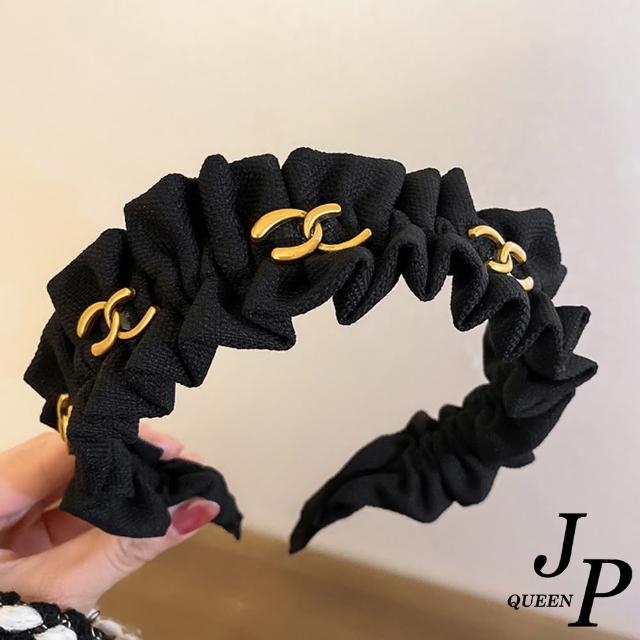 【Jpqueen】浪漫珍珠高雅絲綢百搭髮箍髮飾(8色可選)