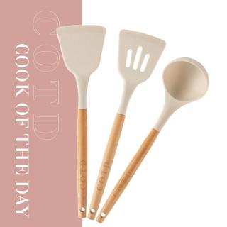 【COTD】韓系質感矽膠廚具三件組(鍋鏟/煎鏟/湯勺)