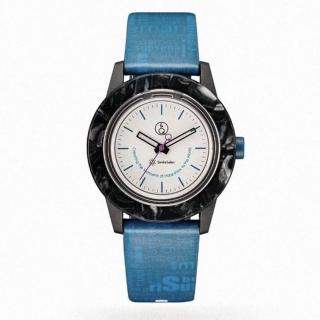 【法拉米拉】Q&Q SmileSolar 巴賽爾系列太陽能手錶-靛黑藍(35mm)