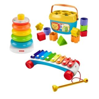 【ToysRUs 玩具反斗城】Fisher-Price費雪寶寶經典玩具禮盒(嬰兒玩具 學前玩具 STEM玩具)