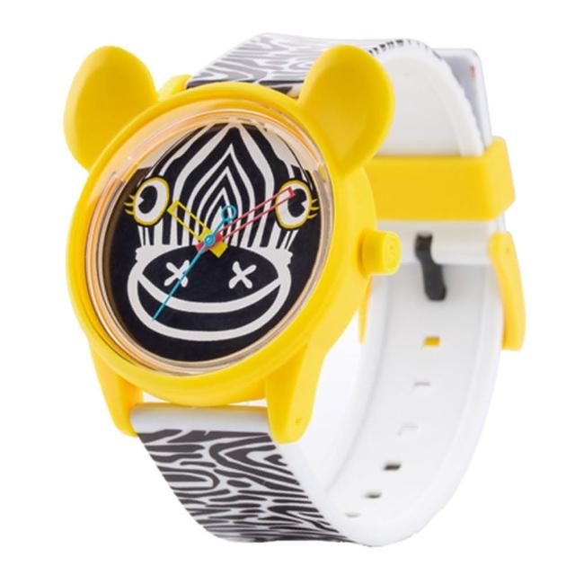 【法拉米拉】Q＆Q SmileSolar x LEITMOTIV聯名 米蘭時裝款限量 太陽能手錶 斑馬米奇(40mm)