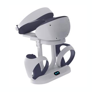 【LOTUS】PS VR2 手把多功能充電底座+頭戴裝置收納架 副廠