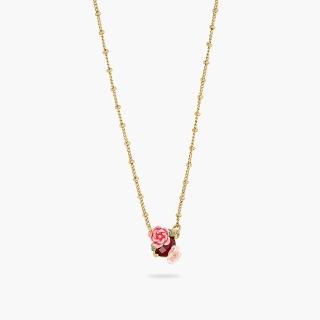 【Les Nereides】花中之后-玫瑰與石榴石紅色水晶項鍊