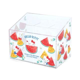 【SANRIO 三麗鷗】夏日水果系列 透明壓克力筆架 Hello Kitty