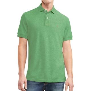 【Tommy Hilfiger】2023男時尚棉質針寬鬆款松綠色短袖POLO-網(預購)