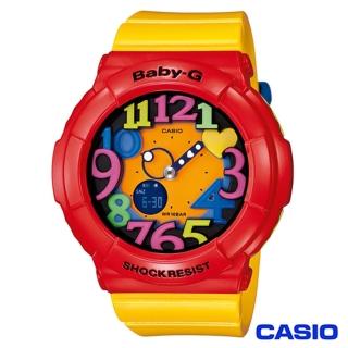 【CASIO 卡西歐】Baby-G超人氣霓虹照明果凍新色3D時刻繽紛錶(BGA-131-4B5)