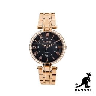 【KANGOL】輕奢優雅羅馬環鑽錶 / 手錶 / 腕錶 - KG73434-06Z(曜石金)