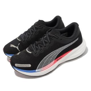【PUMA】慢跑鞋 Deviate Nitro 2 男鞋 黑 藍 緩震 氮氣中底 碳板 路跑 運動鞋(37680713)