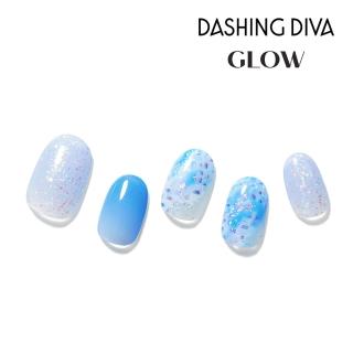 【DASHING DIVA】GLOW薄型凝膠美甲貼_閃爍冰藍(最新系列 超薄服貼 免照燈)