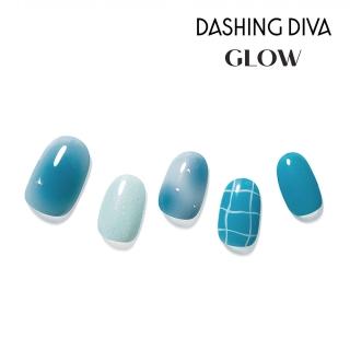 【DASHING DIVA】GLOW薄型凝膠美甲貼_藍藍水漾(最新系列 超薄服貼 免照燈)
