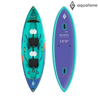 【Aquatone】充氣雙人獨木舟-休閒型 BLAST 12 TK-200(KAYAK 皮艇 皮划艇 水上活動)