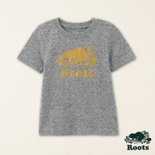 【Roots】Roots小童-#Roots50系列 光芒海狸有機棉短袖T恤(灰色)