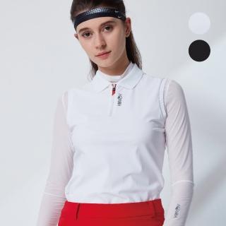 【HONMA 本間高爾夫】女款防曬彈性無袖POLO衫 日本高爾夫專業品牌(XS-L 黑、白兩色任選HWGX720R619)