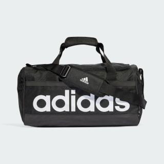 【adidas 愛迪達】Linear Duffel M 健身包 旅行包 側背 手提 肩背 運動 休閒 黑(HT4743)
