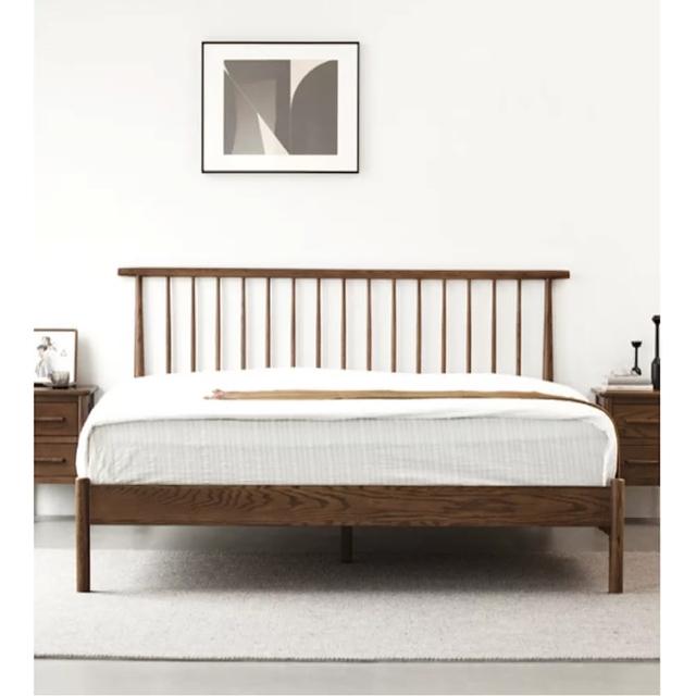 【橙家居·家具】/預購/聖羅莎系列胡桃色1.5米床架A款 SLS-A1013(售完採預購 床 雙人床 臥室床 床組 床板)