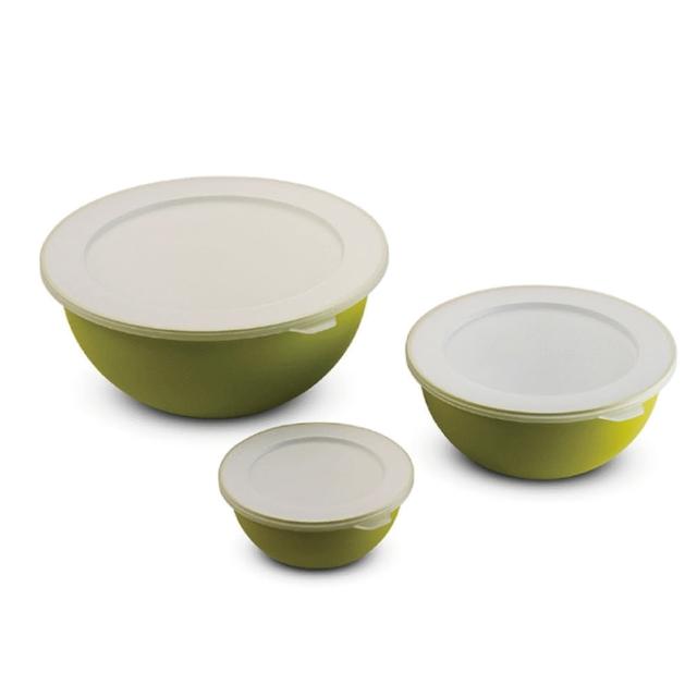 【OMADA】抗菌收納碗+組合蓋  綠色(Microban抗菌技術、適用於冰箱及微波爐、密封後少外部帶來的汙染)