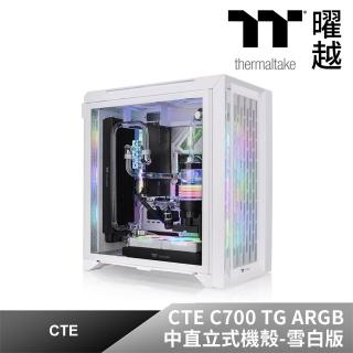 【Thermaltake 曜越】CTE C700 TG ARGB 中直立式機殼 雪白版(CA-1X7-00F6WN-01)