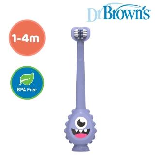 【Dr.Brown’s 布朗博士】嬰幼兒超細柔軟站立牙刷-怪獸