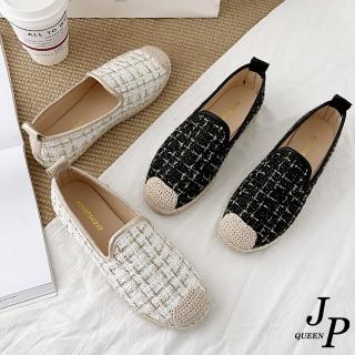 【JP Queen New York】小香格紋韓風漁夫平底鞋(2色可選)