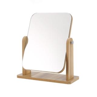 【zozo】木質化妝鏡-大號(桌上化妝鏡 木頭化妝鏡 化妝鏡子 梳妝鏡 鏡子)