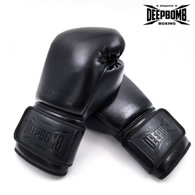 【DEEPBOMB】黑潮系列拳套-黑色12-16oz(拳套 泰拳 拳擊手套 黑色 黑潮系列 12-16oz)