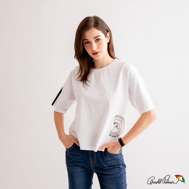 【Arnold Palmer 雨傘】女裝-快乾剪裁LOGO印花T-Shirt(白色)