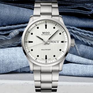 【MIDO 美度】MULTIFORT 先鋒系列 髮絲紋 機械腕錶 禮物推薦 畢業禮物(M0384301103100)