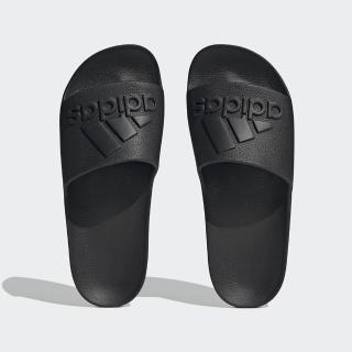 【adidas 愛迪達】Adilette Aqua 男鞋 女鞋 黑色 夏季 泳池 透氣 休閒 運動 舒適 拖鞋 IF7371