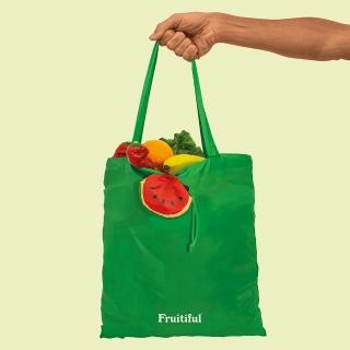 【英國 Luckies】美味水果收納環保購物袋-沁涼西瓜(兩入/公司貨)