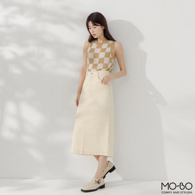 【MO-BO】斜角大口袋造型工裝長裙