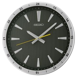 【SEIKO 精工】辦公室商務風 滑動式秒針靜音掛鐘 時鐘(QXA802S)