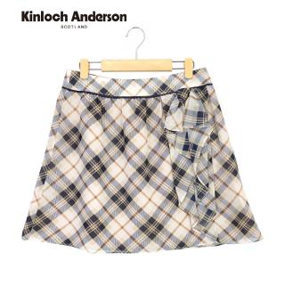 【Kinloch Anderson】甜美氣質雪紡側荷葉短裙 金安德森女裝 KA028541438(卡其)