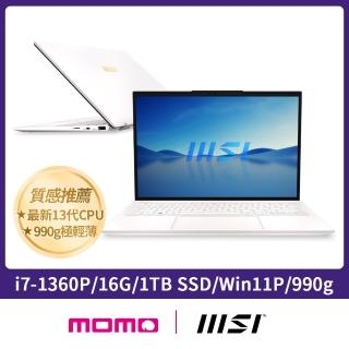 【MSI】M365★ 13.3吋i7 13代輕薄筆電 (Prestige Evo/i7-1360P/16G/1TB/W11P/086TW)