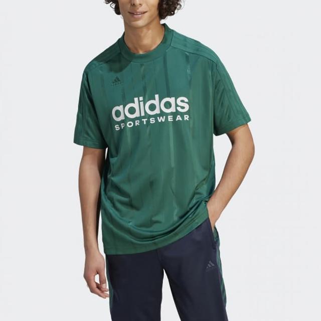 【adidas 愛迪達】上衣 男款 短袖上衣 運動 亞規 綠 IQ0894