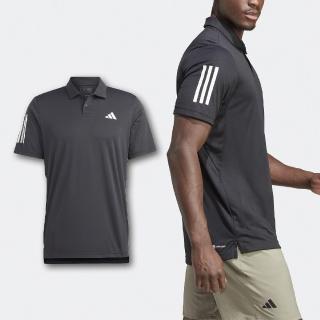 【adidas 愛迪達】Polo衫 3-Stripes 黑 白 男款 吸濕排汗 運動 三線 愛迪達(HS3269)