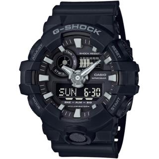 【CASIO 卡西歐】G-SHOCK 街頭潮流雙顯手錶 畢業 禮物(GA-700-1B)
