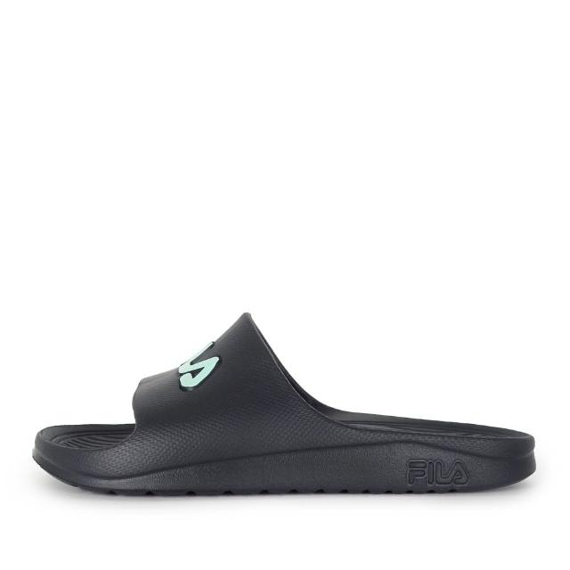 【FILA】Sleek Slide 1 男女 拖鞋 涼拖鞋 經典 休閒 防水 輕量 簡約 黑藍(4-S355W-003)