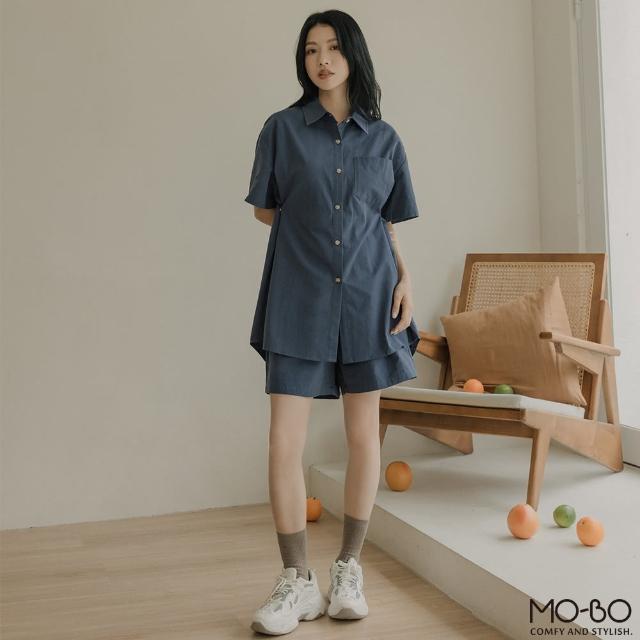 【MO-BO】釦合收腰襯衫